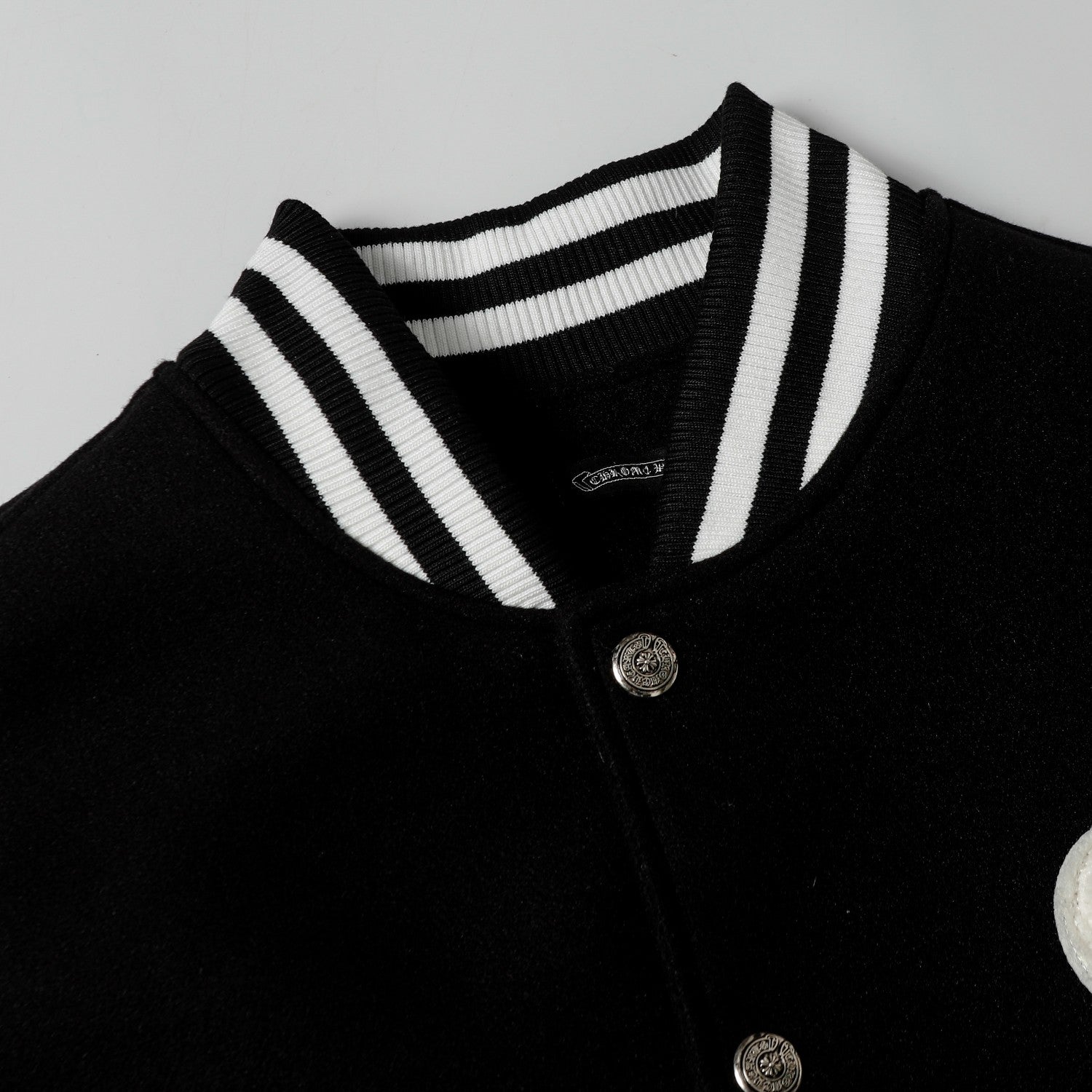 Varsity Jacket - Black White Gothic Baseball Coat 2206