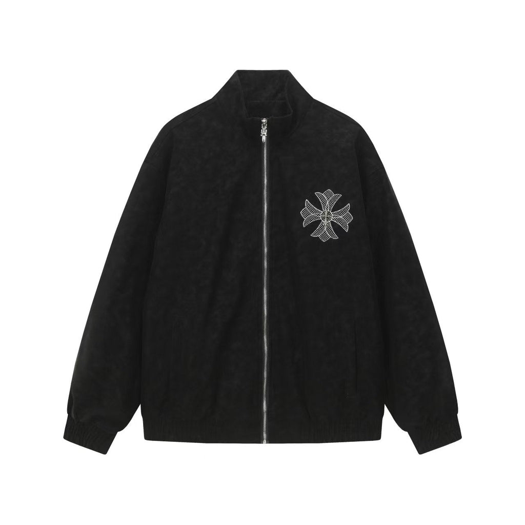 Horseshoe Cross Jacket - Black Street Embroidered Coat 8800