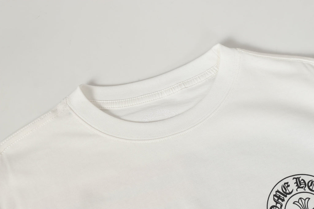 Logo Flag Long Sleeve Tee - Black White Gothic Street T-Shirt K2126